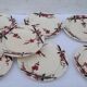 7 flat earthenware plates Moulin des loups & Hamage model Bagatelle diam 23.5 cm
