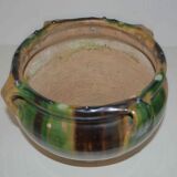 Pot glazed pot cache style Poteries d'Albi terracotta