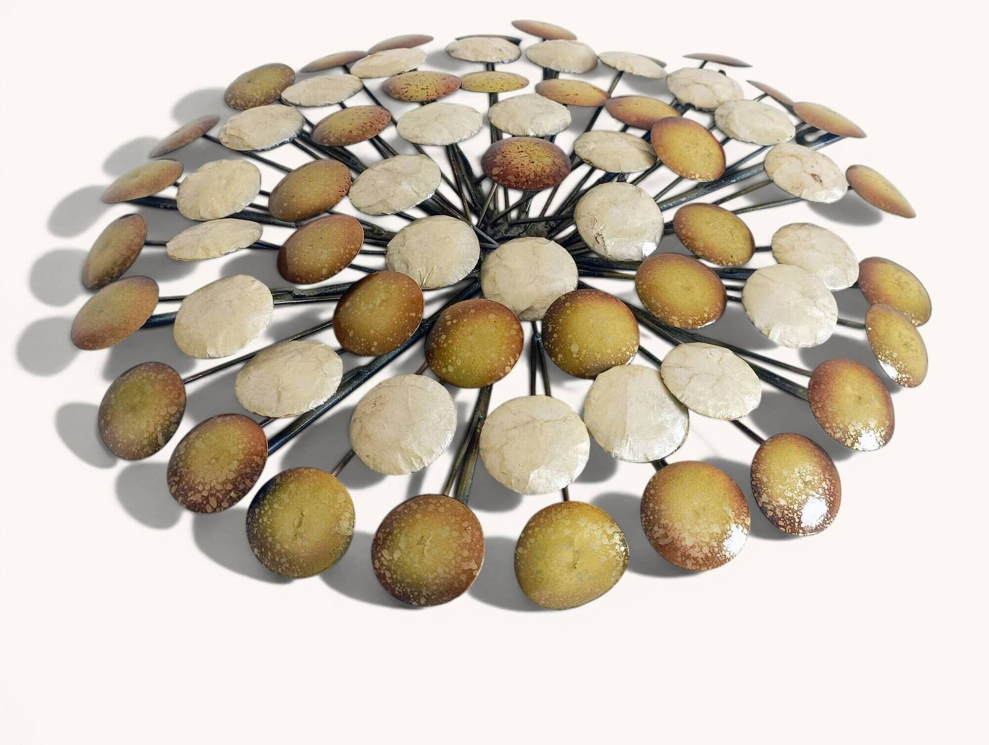 Mid-Century Enameled Metal Wall Sculpture, France, Circa 1965-1975