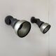 Pair of adjustable vintage wall lights, lacquered metal, Lita France 1980