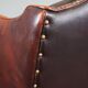 Fauteuil Chesterfield en cuir de vachette