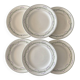 Set of 6 flat plates Longwy Loridan • French earthenware clay