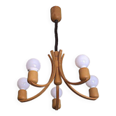 Danish variable height chandelier with 5 arms, 1970s