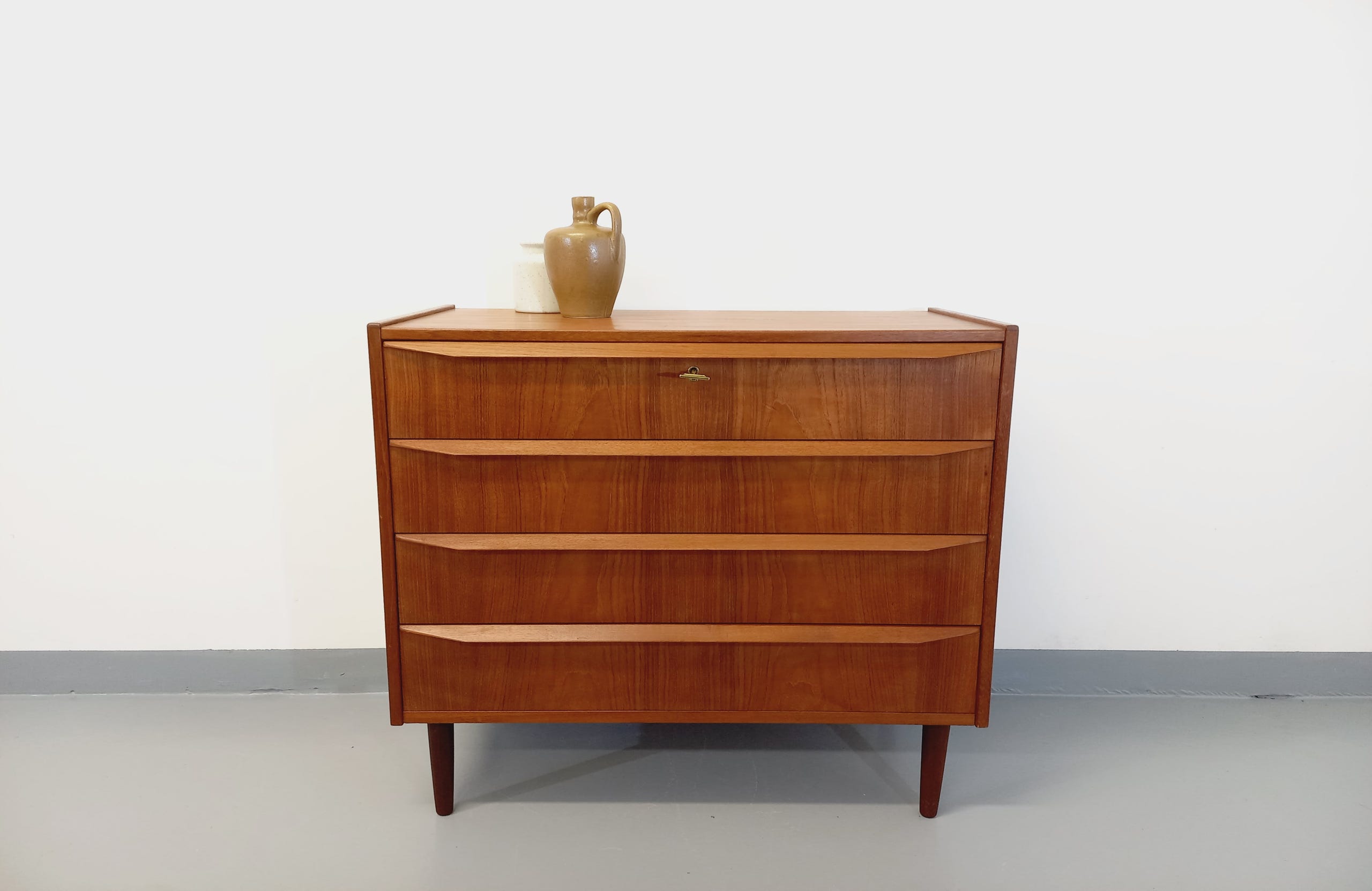 Vintage Scandinavian teak chest of drawers from the 60s