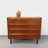 Vintage Scandinavian teak chest of drawers from the 60s