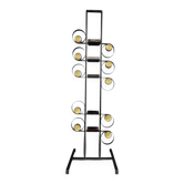 Retro metal plant stand, brutalist style, Czechoslovakia, 1970s