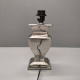 Druline ~ contemporary living room lamp ceramic silver black shade