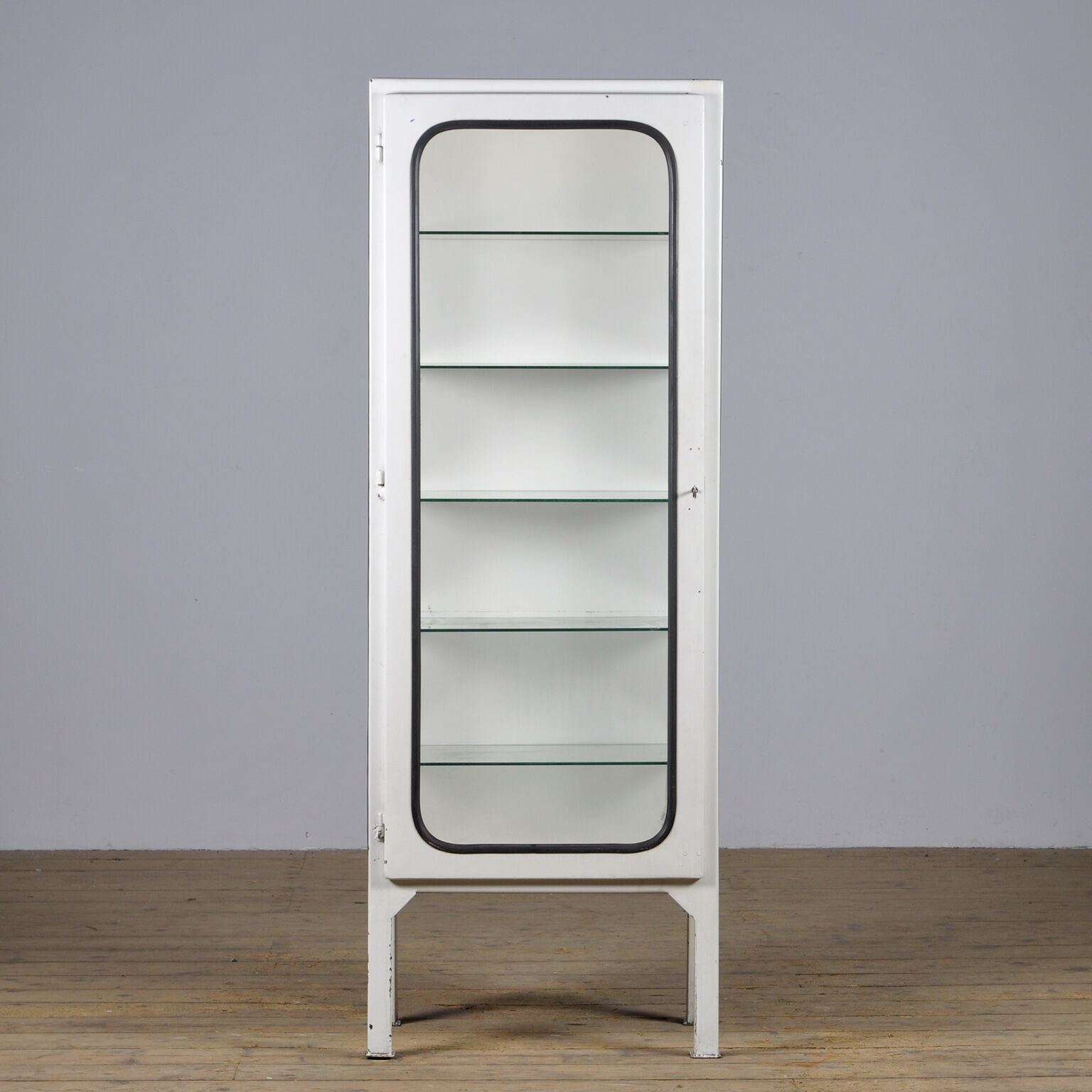 Vintage Iron Medical Cabinet 1970s