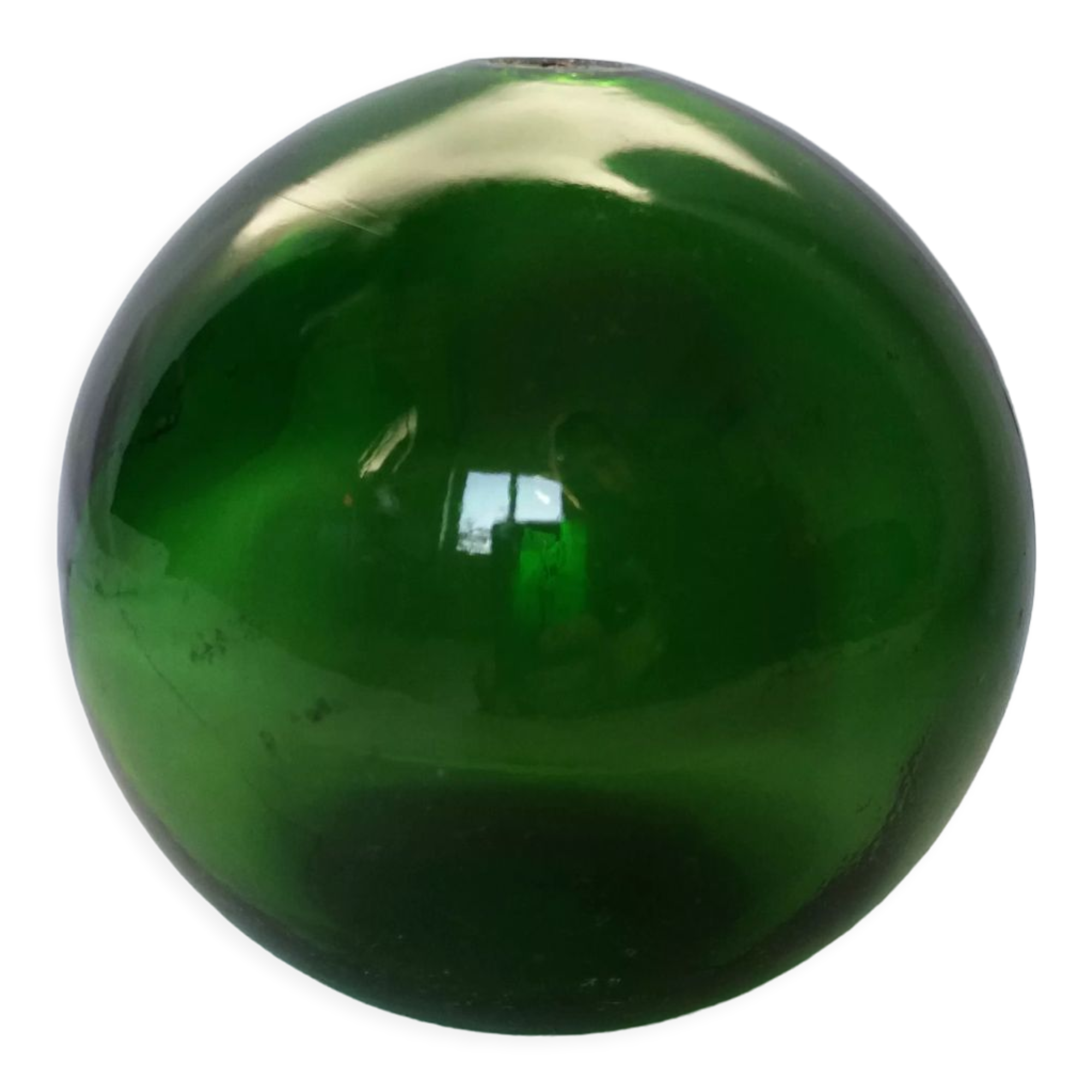 Green glass sphere float