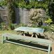 Old solid wood farmhouse bench