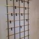 Wall mounted brass and metal coat and hat rack, 1960s