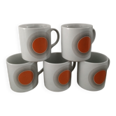 Set of 5 vintage Bareuther Bavaria cups/mugs