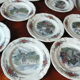 Dish and 12 plates Loux Obernai Sarreguemines Faience ancienne - Dessert service