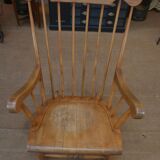Former vintage beech rocking chair from the 1960s