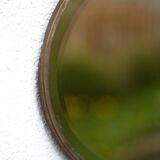 Art nouveau bronze mirror, art deco mirror, oval mirror, beveled mirror, wall decoration, mirror