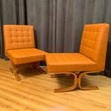 A pair of armchairs by ludvik volak, drevopodnik holesov, czechoslovakia, 1960s