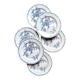 6 flat plates Clairefontaine - Léon Graves in ironstone, "Chardonnerets" service from the late 19th century.