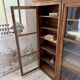 Glass-fronted walnut library 1900
