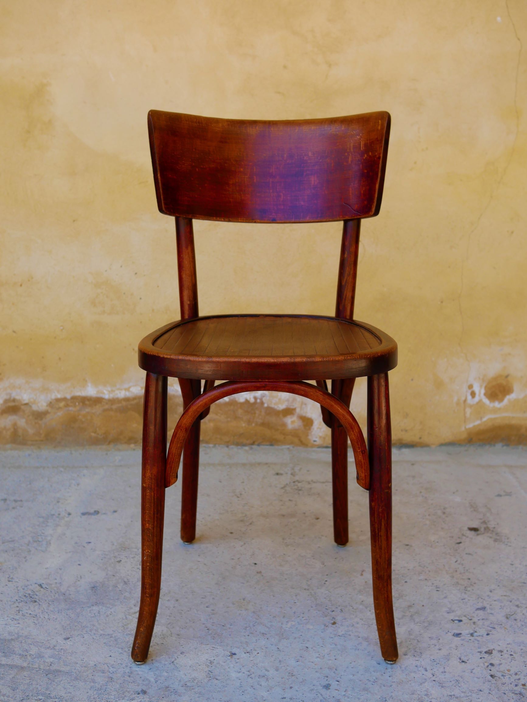 Série de 4 chaises bistrot vintage par Mahieu
