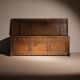 Handcrafted Solid Oak Chest with Rustic Carvings | Germany
