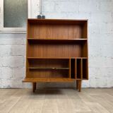 Scandinavian bookcase signed Clausen & Vintage teak sound, 60s