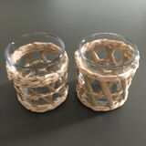 Pair of photophores with rattan