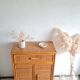 Buffet rotin vintage circa années 70