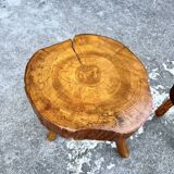 Brutalist Stool Duo with Organic Seating