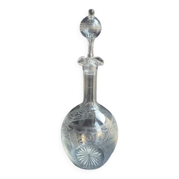 Baccarat carafe with Athenian engraving