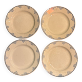 Set of 4 old Gien plates
