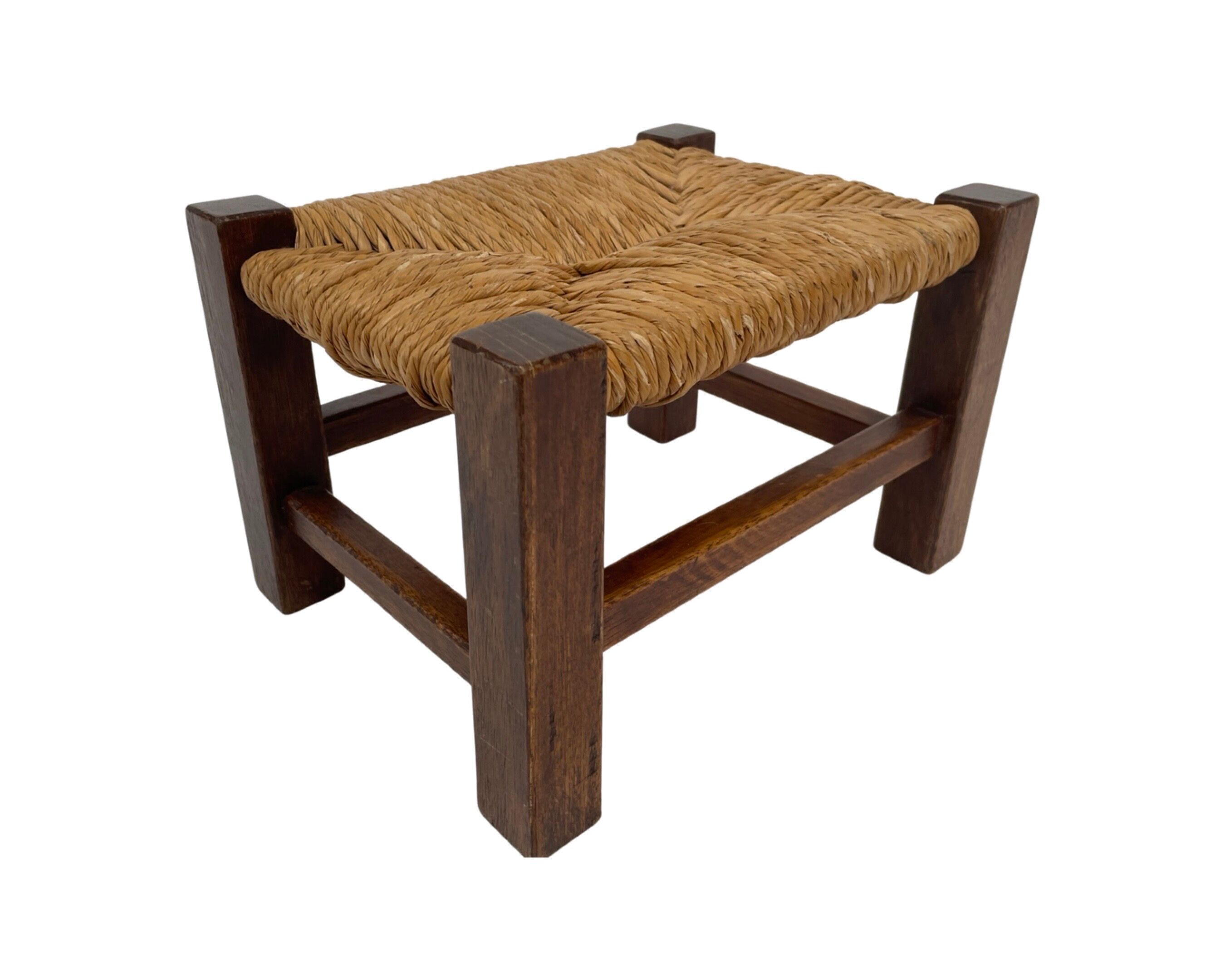 Vintage footstool stool minimalist