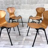 Lot of 4 chairs Ant Eromes 60s vintage