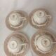 4 Mason's Autumn Trellis Porcelain Teacups & Saucers