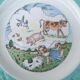 Old dessert plates, talking theme Fables de la Fontaine