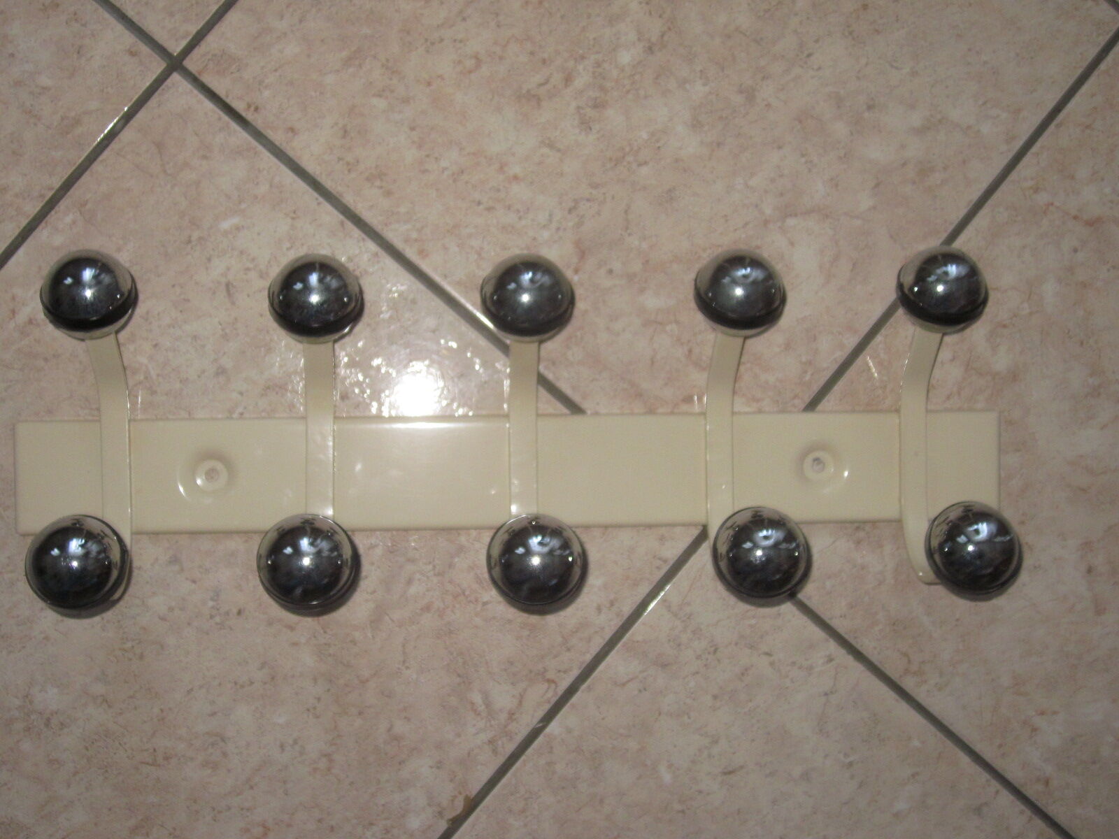 Coats vintage metal door has 5 hooks