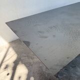 Handcrafted metal coffee table from the 1970s