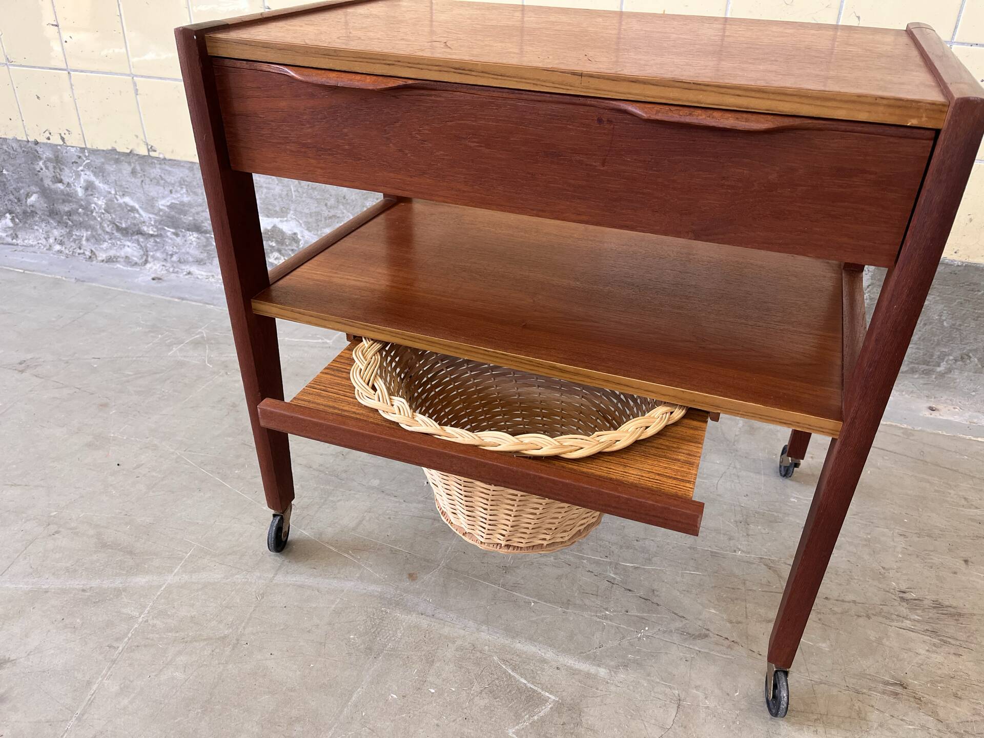 Vintage Scandinavian teak side table