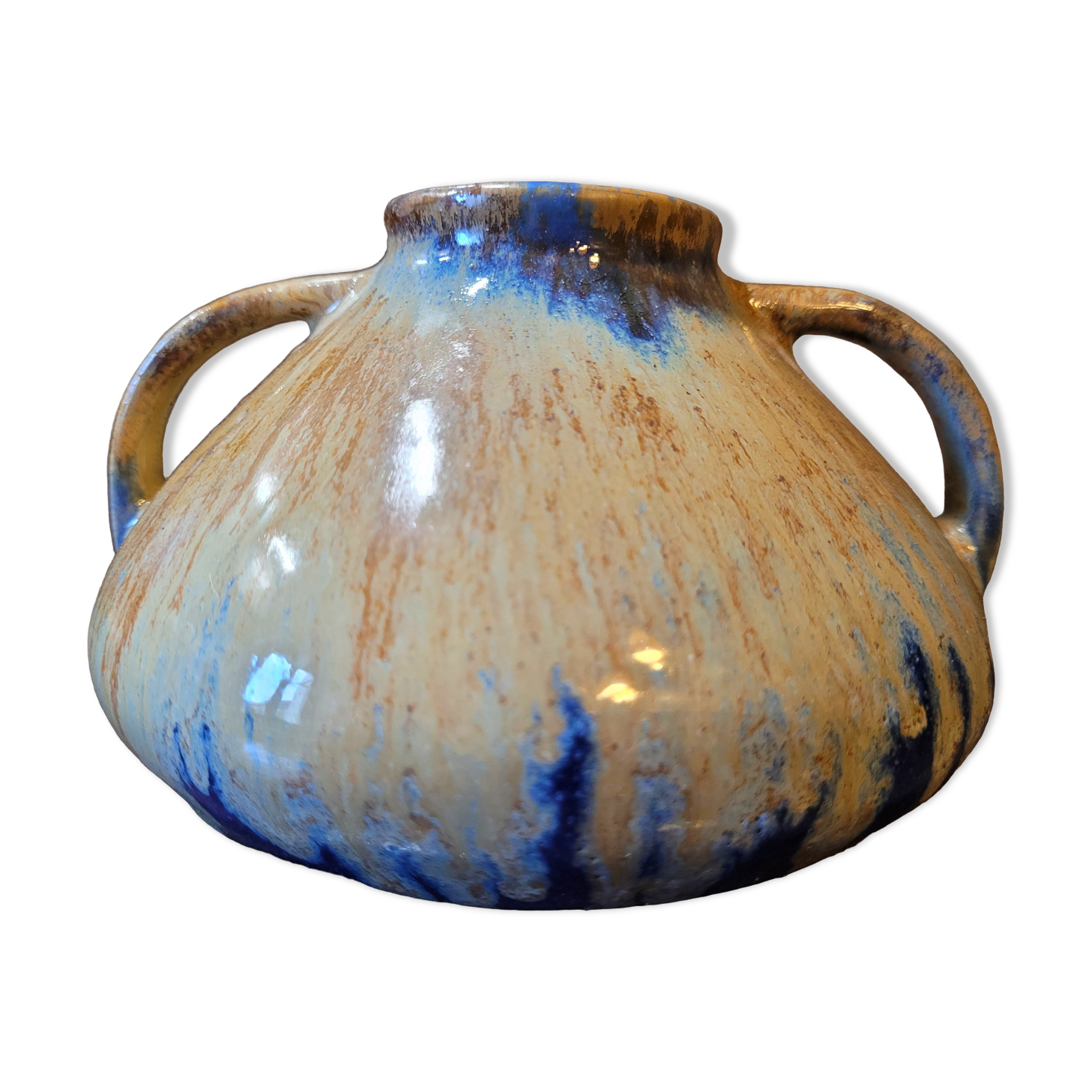 Old vintage art nouveau ceramic vase 1900