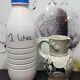 Vintage wine jug in German Westerwald stoneware 1/4L — "golden wine..."