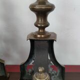 Pair of Louis-Philippe andirons with Caryatids - Bronze, cast iron - 19th century