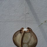 Scandinavian hanging lamp wire and wood