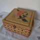 Straw and raffia sewing basket