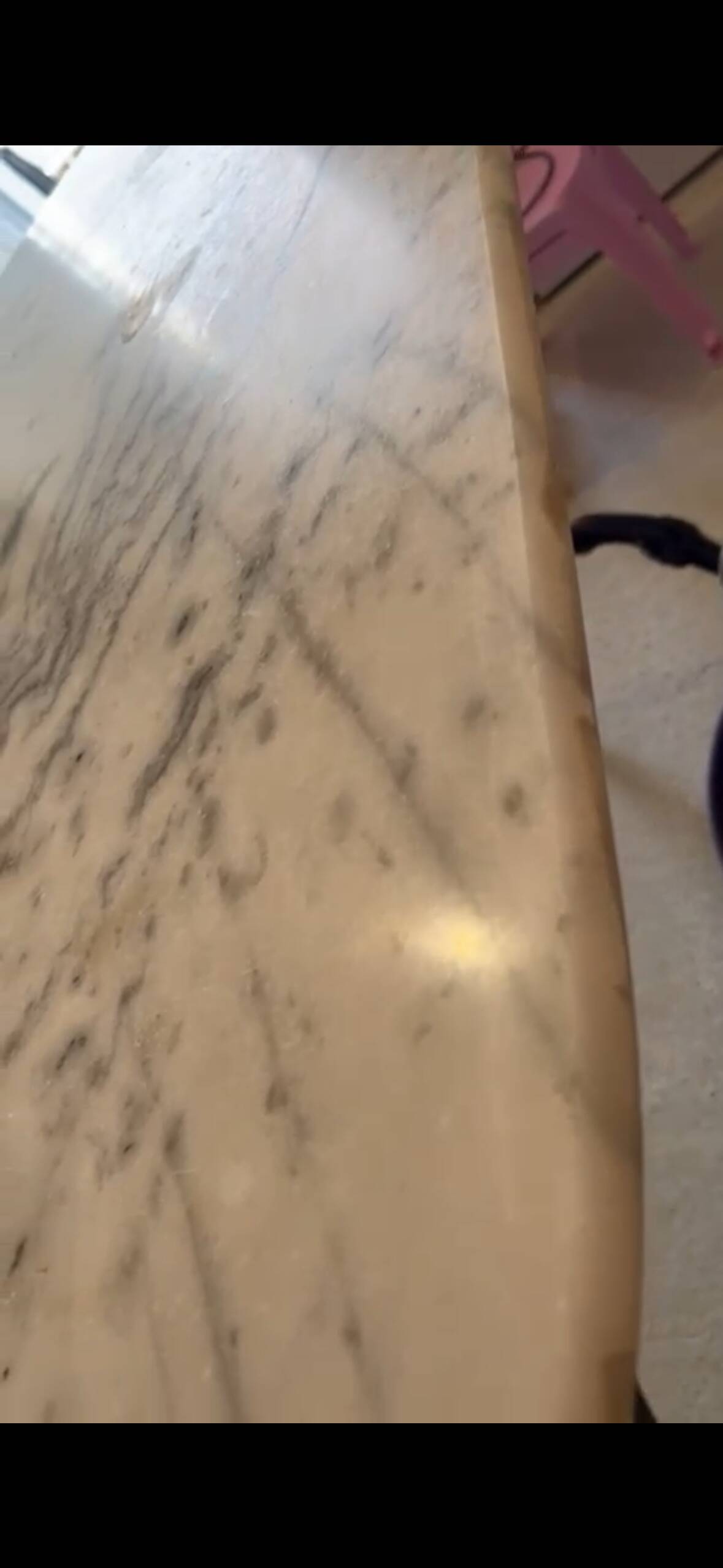 Vintage oval marble table