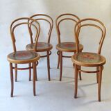 Set of 4 chairs n°14 1/2 by fiume around 1910 art nouveau revisited bistro