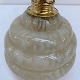 Lampe baladeuse en verre de Clichy jaune pâle