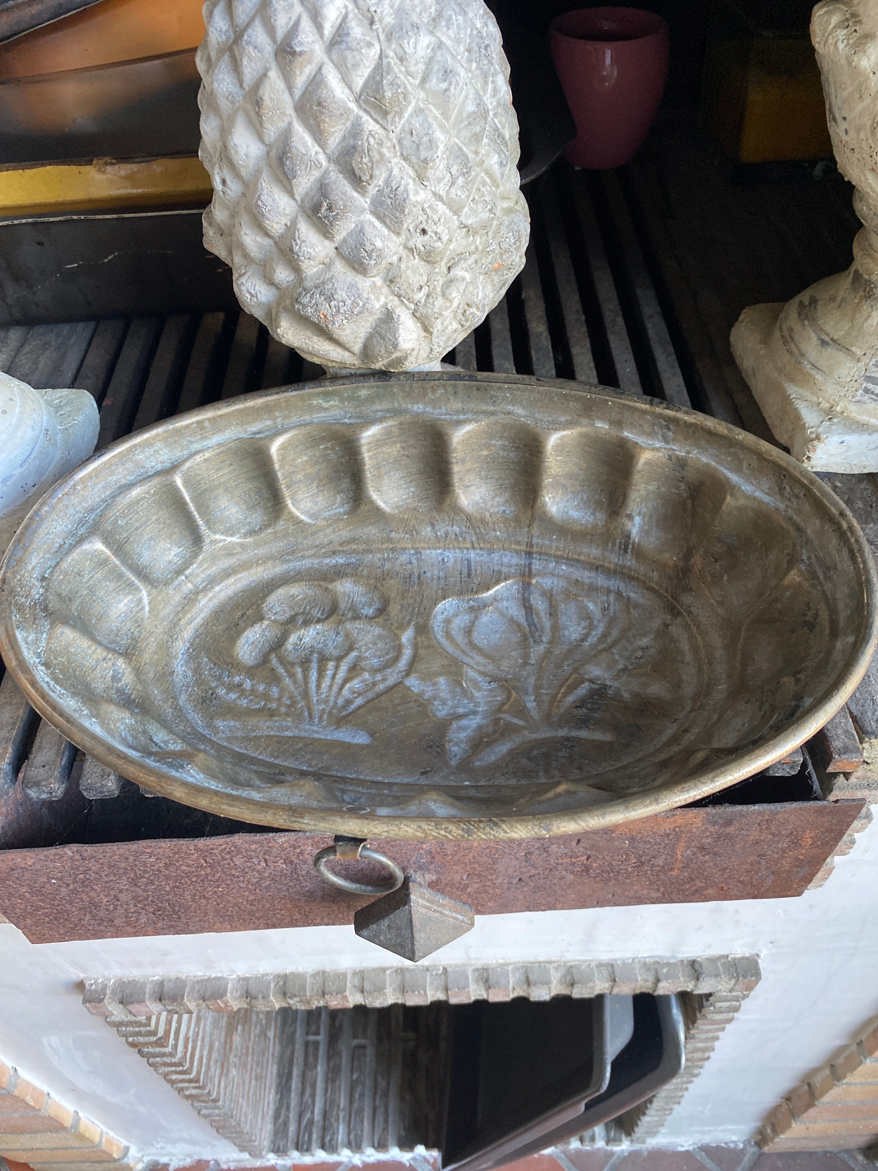 Old copper cake mold