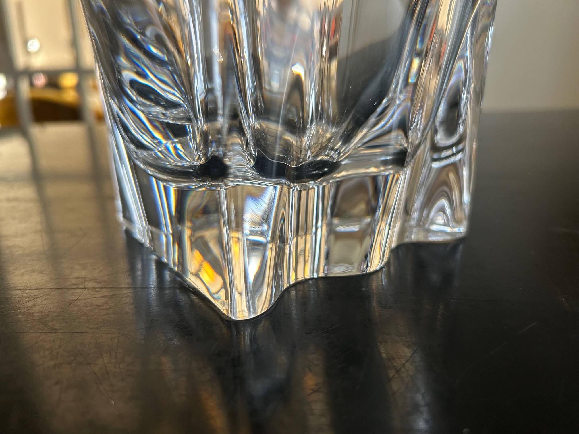 Crystal cut vase