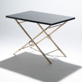 60s brass lacquered side table