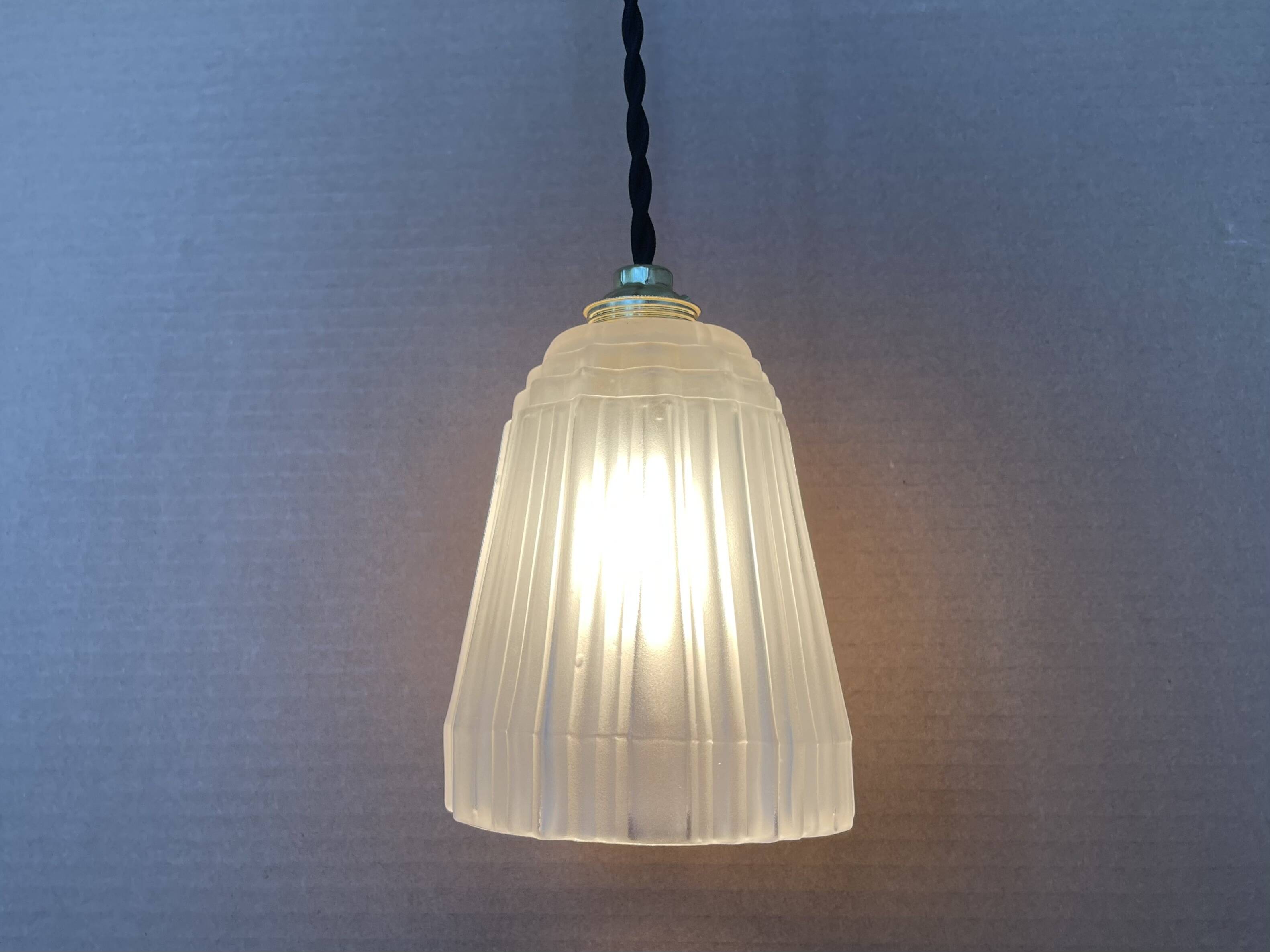 Small antique Art Deco pendant light