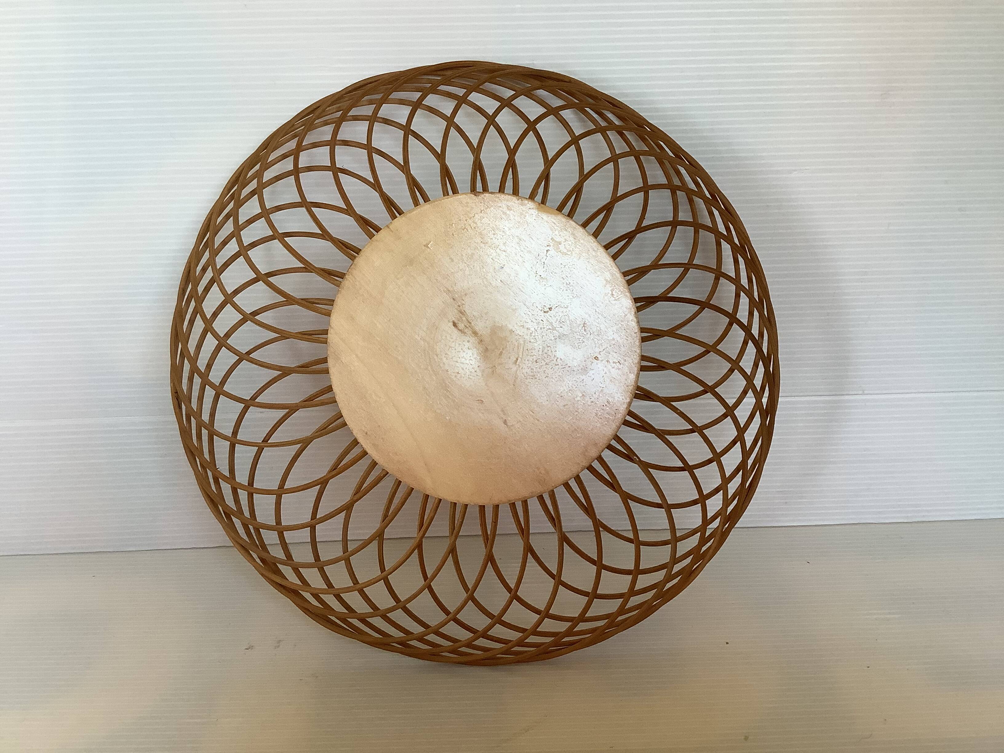 Wicker rattan basket